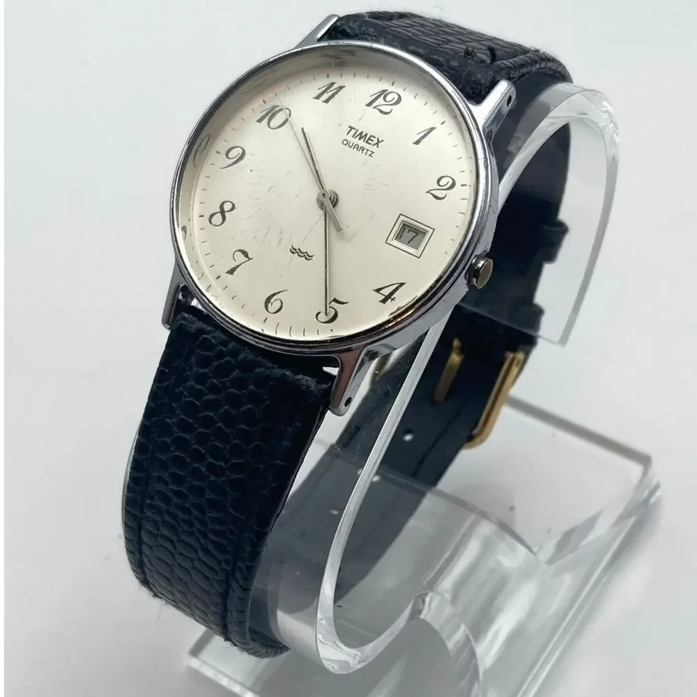 VTG Timex LA Cell Mens Watch 32mm - Fresh Battery - WR Adjustable Leather Strap